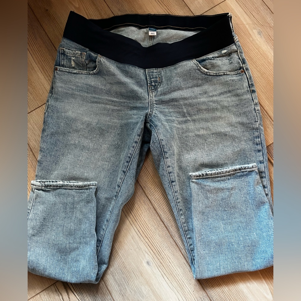 Old Navy Maternity OG Straight Jeans Teagan Wash